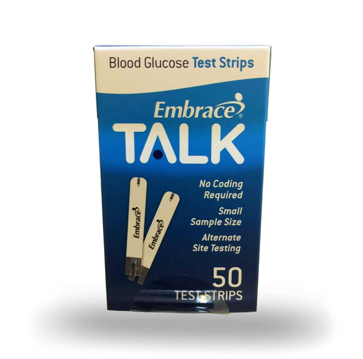 Embrace TALK Blood Glucose Test Strips 50 CT. Image 1.