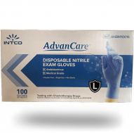 AdvanCare Nitrie Exam Gloves, ASTM, Powder Free 3 MIL, Size (L)